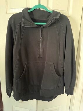 Scuba Oversized Funnel-Neck Half Zip Long